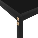 vidaXL Konzolový stolík, čierny 100x35x75 cm, tvrdené sklo – Obrázok 5