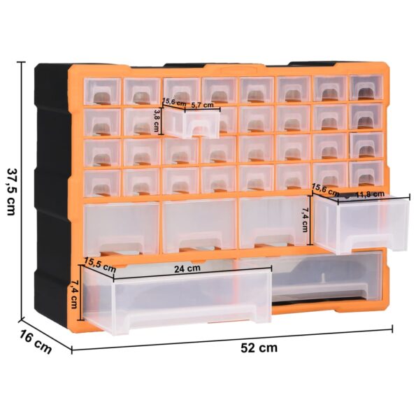 vidaXL Organizér so 38 zásuvkami 52x16x37,5 cm – Obrázok 9