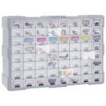 vidaXL Organizér so 64 zásuvkami 52x16x37,5 cm – Obrázok 3