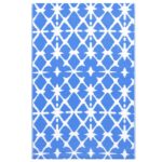 vidaXL Vonkajší koberec ARAKIL modro-biely 160x230 cm PP – Obrázok 2