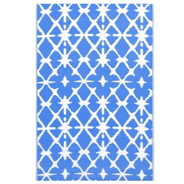vidaXL Vonkajší koberec ARAKIL modro-biely 160x230 cm PP – Obrázok 2