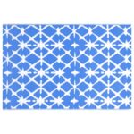 vidaXL Vonkajší koberec ARAKIL modro-biely 160x230 cm PP – Obrázok 3