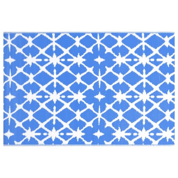vidaXL Vonkajší koberec ARAKIL modro-biely 160x230 cm PP – Obrázok 3