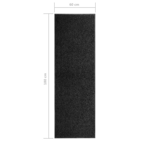 vidaXL Rohožka, prateľná, čierna 60x180 cm – Obrázok 6