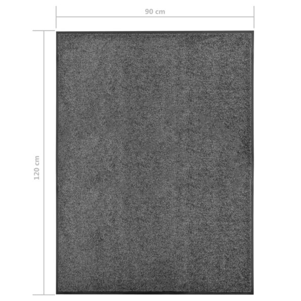 vidaXL Rohožka, prateľná, antracitová 90x120 cm – Obrázok 6