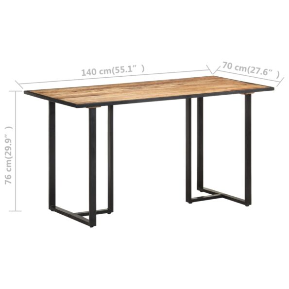 vidaXL Jedálenský stôl 140 cm surové mangovníkové drevo – Obrázok 6