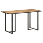 vidaXL Jedálenský stôl 140 cm surové mangovníkové drevo – Obrázok 7
