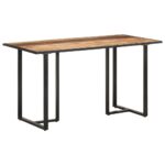 vidaXL Jedálenský stôl 140 cm surové mangovníkové drevo – Obrázok 8