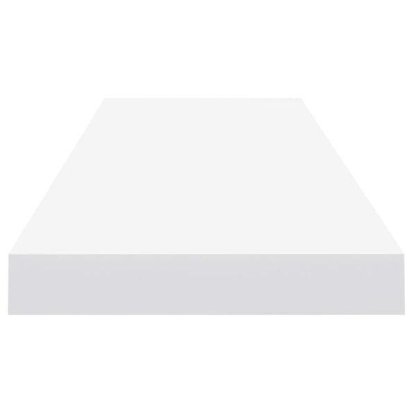 vidaXL Plávajúce nástenné police 2 ks, biele 90x23,5x3,8 cm, MDF – Obrázok 6