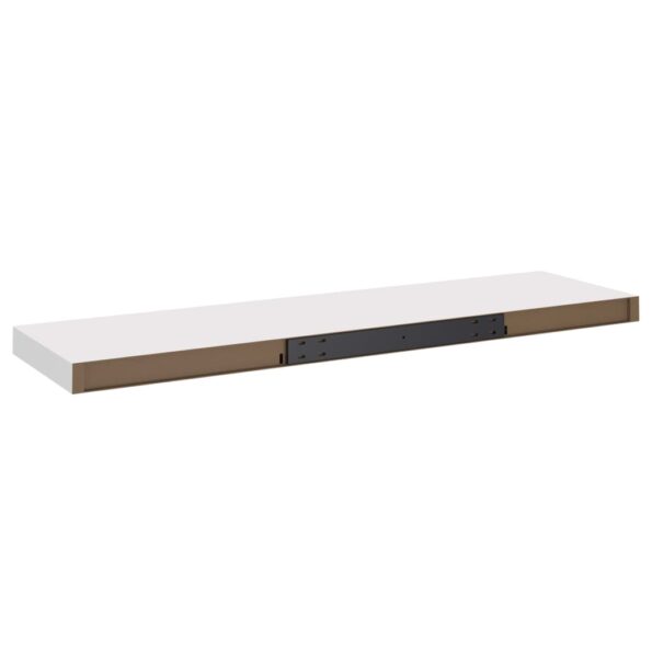 vidaXL Plávajúce nástenné police 2 ks, biele 90x23,5x3,8 cm, MDF – Obrázok 8