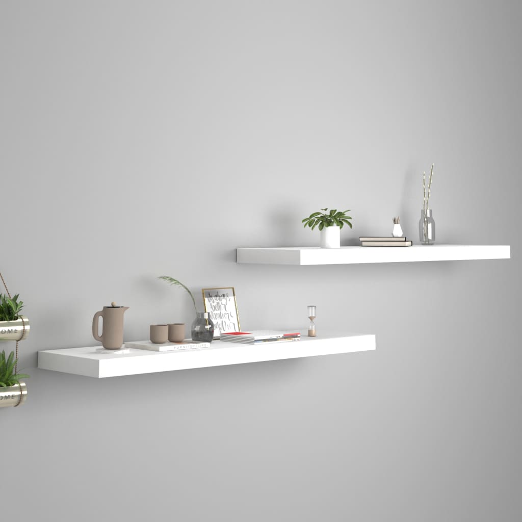 VXL8720286074497_m_en_hd_1.jpg vidaXL Plávajúce nástenné police 2 ks, biele 90x23,5x3,8 cm, MDF – Obrázok 1