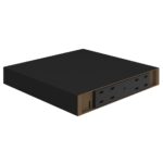 vidaXL Plávajúce nástenné police 2 ks, čierne 23x23,5x3,8 cm, MDF – Obrázok 8