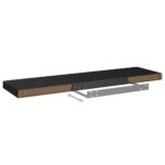 vidaXL Plávajúce nástenné police 2 ks, čierne 90x23,5x3,8 cm, MDF – Obrázok 7
