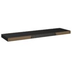 vidaXL Plávajúce nástenné police 2 ks, čierne 90x23,5x3,8 cm, MDF – Obrázok 8