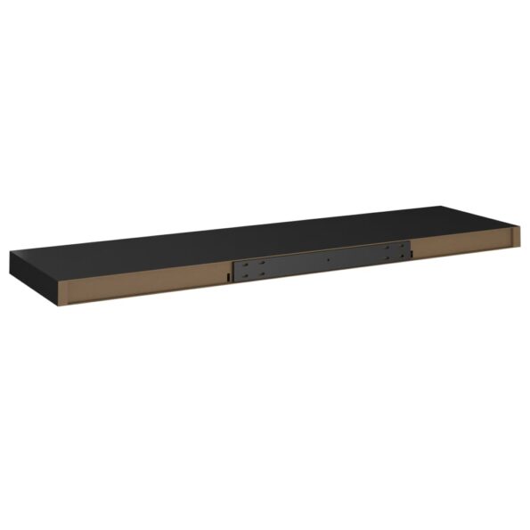 vidaXL Plávajúce nástenné police 2 ks, čierne 90x23,5x3,8 cm, MDF – Obrázok 8