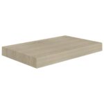 vidaXL Plávajúce nástenné police 4 ks, dubové 40x23x3,8 cm, MDF – Obrázok 4