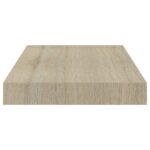 vidaXL Plávajúce nástenné police 4 ks, dubové 40x23x3,8 cm, MDF – Obrázok 6