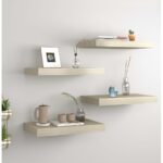 vidaXL Plávajúce nástenné police 4 ks, dubové 40x23x3,8 cm, MDF