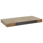 vidaXL Plávajúce nástenné police 2 ks, dubové 50x23x3,8 cm, MDF – Obrázok 7