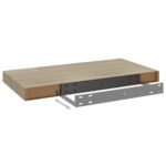 vidaXL Plávajúce nástenné police 2 ks, dubové 50x23x3,8 cm, MDF – Obrázok 8