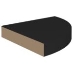 vidaXL Plávajúca rohová polica, čierna 25x25x3,8 cm, MDF – Obrázok 4