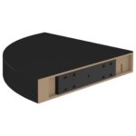 vidaXL Plávajúca rohová polica, čierna 25x25x3,8 cm, MDF – Obrázok 6