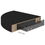 vidaXL Plávajúca rohová polica, čierna 25x25x3,8 cm, MDF – Obrázok 7