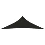 vidaXL Tieniaca plachta 160 g/m² čierna 3,5x3,5x4,9 m HDPE – Obrázok 3