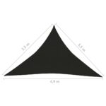 vidaXL Tieniaca plachta 160 g/m² čierna 3,5x3,5x4,9 m HDPE – Obrázok 6