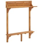 vidaXL Balkónový barový stôl 90x37x122,5 cm akáciový masív – Obrázok 2