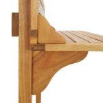 vidaXL Balkónový barový stôl 90x37x122,5 cm akáciový masív – Obrázok 6