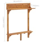 vidaXL Balkónový barový stôl 90x37x122,5 cm akáciový masív – Obrázok 9