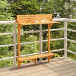 vidaXL Balkónový barový stôl 90x37x122,5 cm akáciový masív