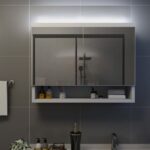 vidaXL LED kúpeľňová zrkadlová skrinka biela 80x15x60 cm MDF – Obrázok 3