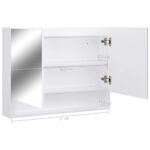 vidaXL LED kúpeľňová zrkadlová skrinka biela 80x15x60 cm MDF – Obrázok 10
