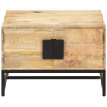 vidaXL Konferenčný stolík 67x67x45 cm, mangový masív – Obrázok 2