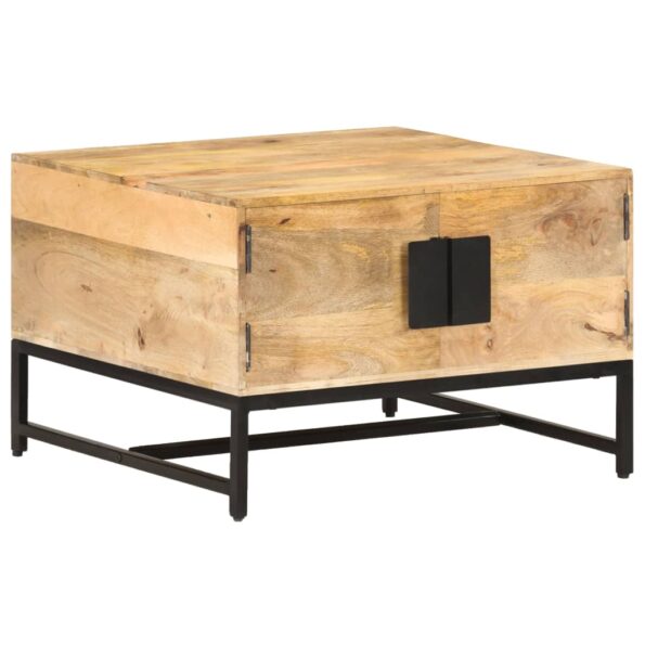 vidaXL Konferenčný stolík 67x67x45 cm, mangový masív – Obrázok 11