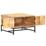 vidaXL Konferenčný stolík 67x67x45 cm, mangový masív – Obrázok 3