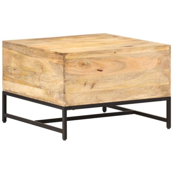 vidaXL Konferenčný stolík 67x67x45 cm, mangový masív – Obrázok 4