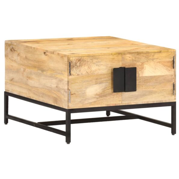 vidaXL Konferenčný stolík 67x67x45 cm, mangový masív – Obrázok 8