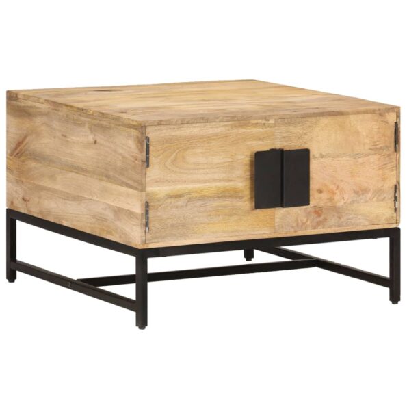 vidaXL Konferenčný stolík 67x67x45 cm, mangový masív – Obrázok 9