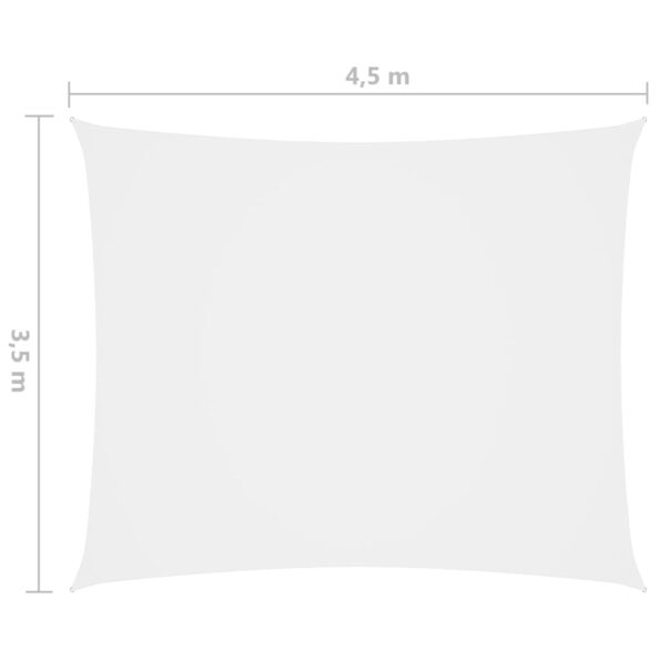 vidaXL Tieniaca plachta, oxford, obdĺžniková 3,5x4,5 m, biela – Obrázok 6