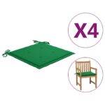 vidaXL Podložky na záhradné stoličky 4 ks 50x50x4 cm, oxfordská látka – Obrázok 2