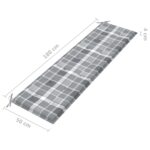 vidaXL Podložka na záhradnú lavičku 180x50x4 cm, oxfordská látka – Obrázok 5