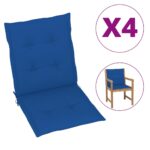 vidaXL Podložky na záhradné stoličky, nízke operadlo 4 ks 100x50x3 cm – Obrázok 2