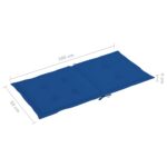 vidaXL Podložky na záhradné stoličky, nízke operadlo 4 ks 100x50x3 cm – Obrázok 7