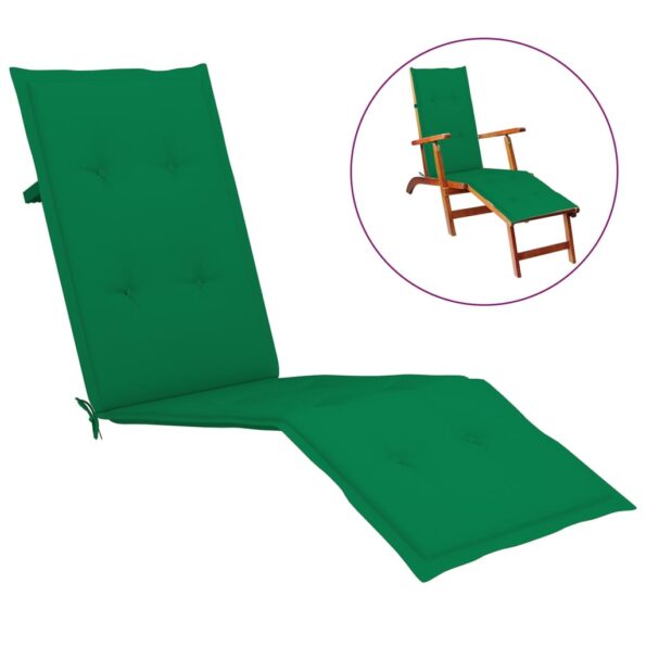 vidaXL Podložka na lehátko zelená (75+105)x50x4 cm – Obrázok 2
