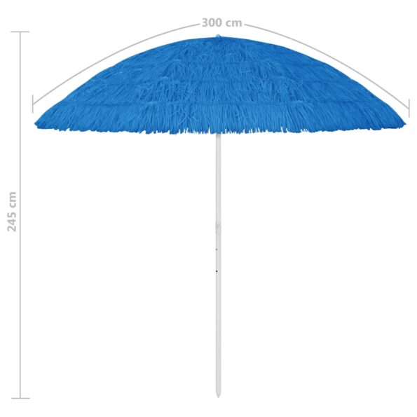vidaXL Plážový slnečník Hawaii, modrý 300 cm – Obrázok 8