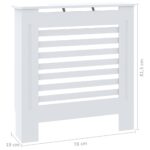 vidaXL Kryt na radiátor biely 78 cm MDF – Obrázok 7