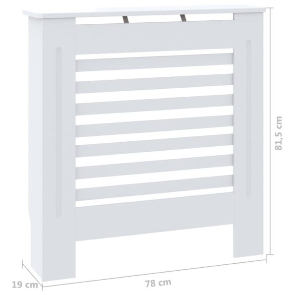 vidaXL Kryt na radiátor biely 78 cm MDF – Obrázok 7